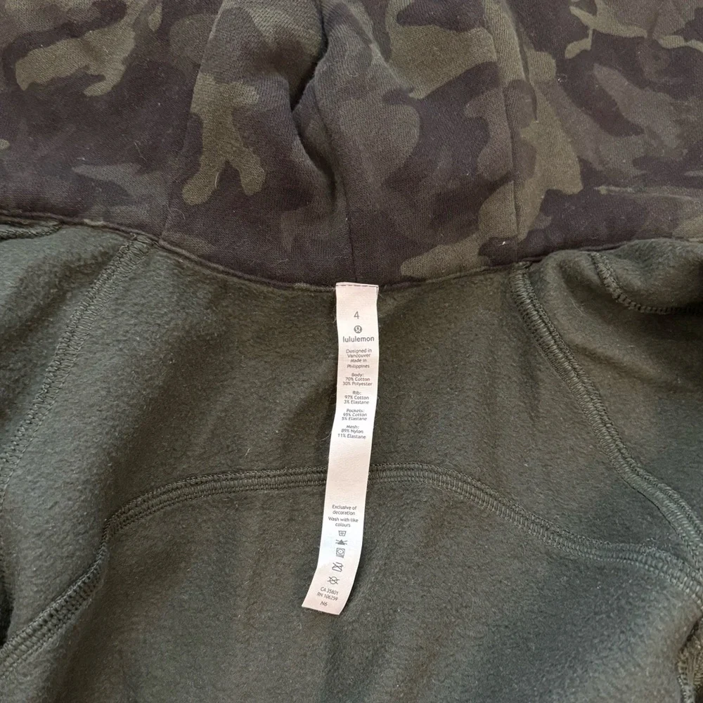 Lululemon Scuba Full-Zip Hoodie Green Camo 4
